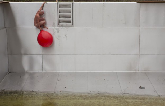 roter ballon mit Mensch